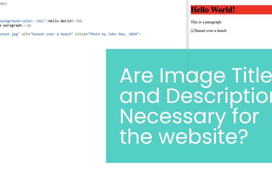 Are Image Title and Description Necessary for the website?